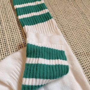 3 pr: One teal 22”, one maroon and gold 22”, and one red, yellow, and green 30”